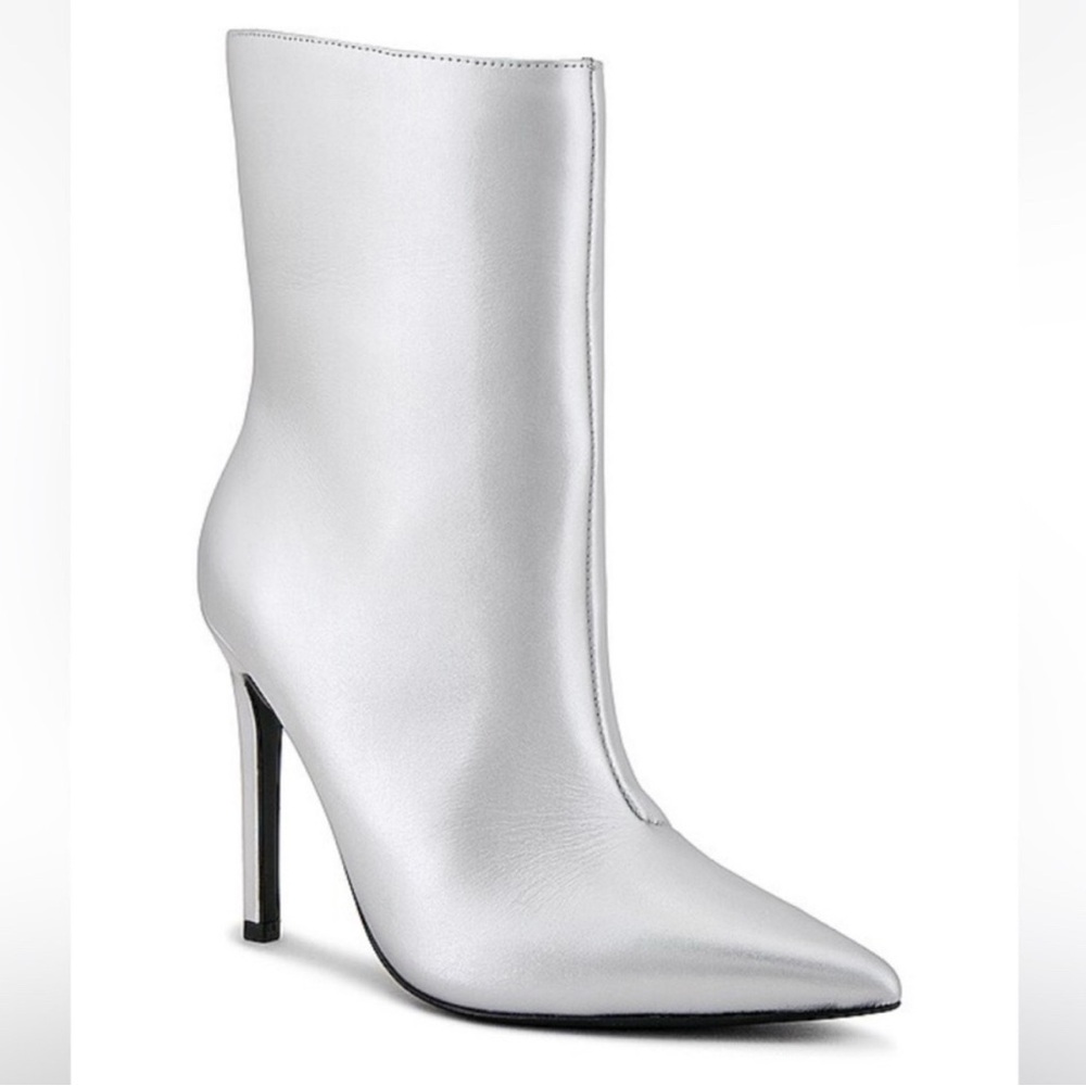 New RAYE Silver Heeled Boots 6 stiletto